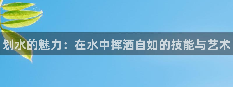 MK体育官方正版app集团E.ON：划水的魅力：在水